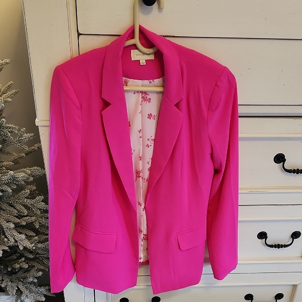 Skies Are Blue Hot Pink Blazer